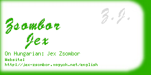 zsombor jex business card